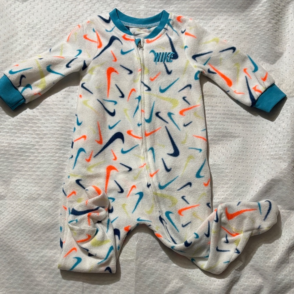 Nike Kids One Piece - Blue and Orange Swoosh Pattern